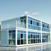 Maison conteneur moderne, espace de vie préfabriqué, immeuble de bureaux ou module scolaire personnalisable