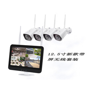 4CH 720P 1080P LCD WIFI ชุดจอมอนิเตอร์ไร้สาย NVR พร้อมหน้าจอ12นิ้วสำหรับห้างสรรพสินค้าและโรงแรม - Product Image 2