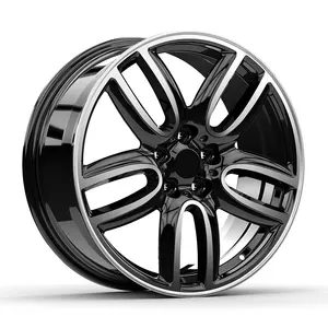 Cubo de roda de carro em liga de alumínio forjado com face de máquina preta PCD 5x112 15 16 17 18 19 polegadas aro da roda para BMW Mini Cabrio JCW Clubman