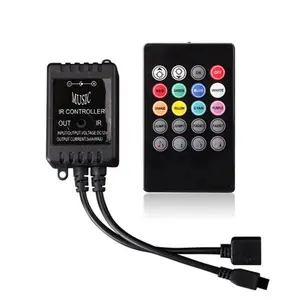 红外音乐控制器20键IR RGB音乐控制器声音传感器控制器12v用于RGB LED条形灯