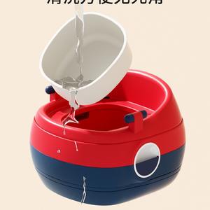 Siège de toilette portable pour enfants avec poignées, rouge et bleu, en PP, pour garçons et filles, chaise d'apprentissage de la propreté, facile à transporter et à nettoyer - Product Image 3