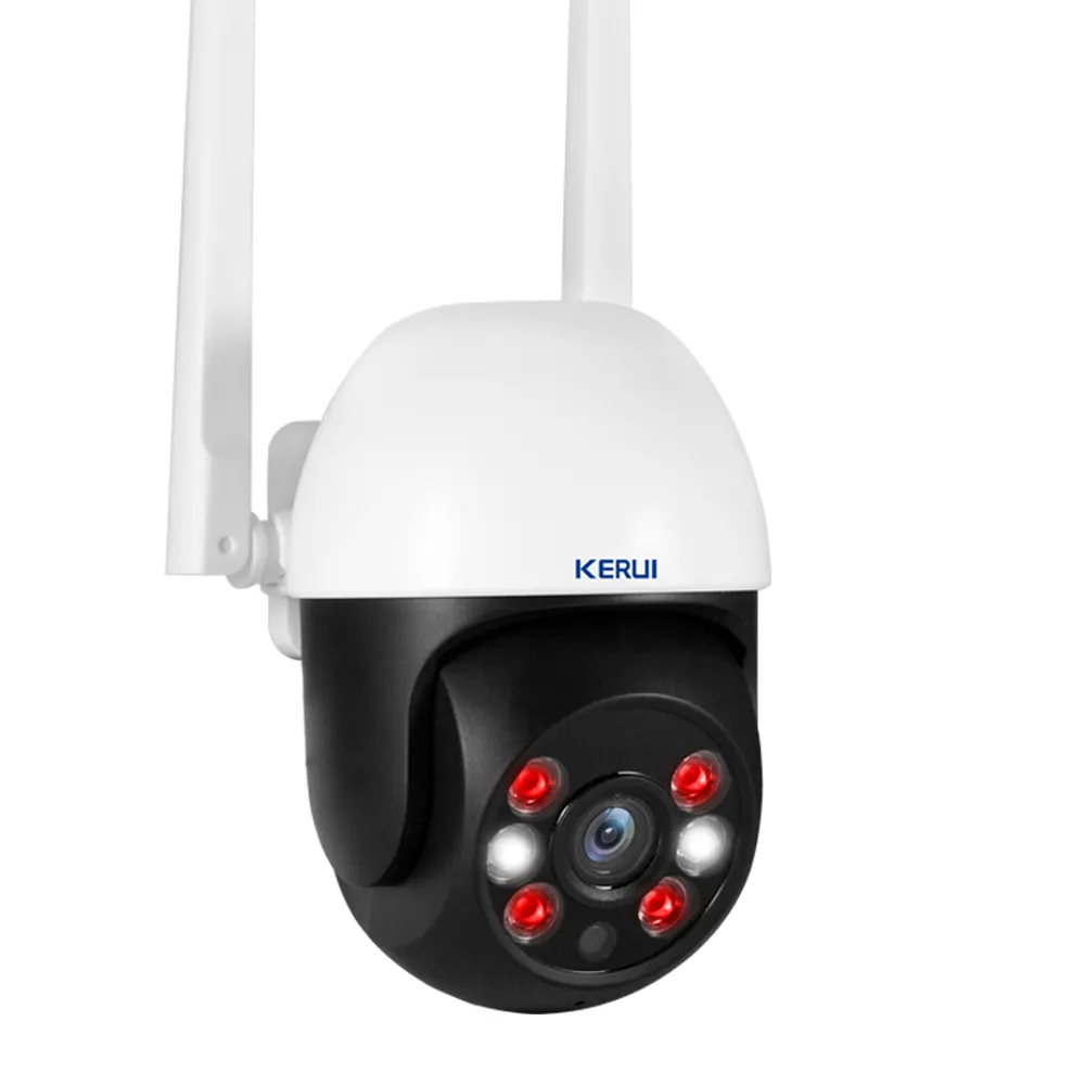 KERUI Cámara para exteriores 3MP Seguridad 4X Detección de zoom digital Tuya WIFI Cámara de vigilancia Cámara de seguridad para el hogar al aire libre Inalámbrica