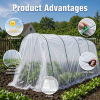 Film plastique transparent extensible en PE facile à assembler pour serre agricole, couverture de tunnel de jardin, résistant aux UV, imperméable
