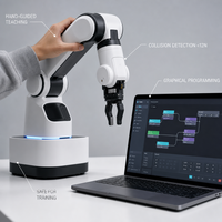 Bras robotisé de bureau industriel MZD à 4 axes DR4 avec moteur et PLC, charge utile de 500 g, portée de 440 mm, pour l'éducation et la formation