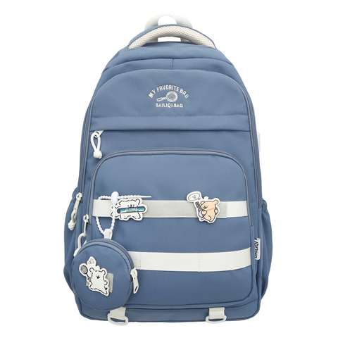 Hot Selling Large Capacity Waterproof Teens Backpack Breathable Lightweight Student Schoolbags  Fashionable Cute Girl's Backpack