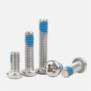 M2 M3 M4 M6 M8 M10 M12 DIN7985 Black Pre Applied Adhesive Bolt Nylon Patch Nylok Blue Patch <b>Lock</b> Machine Screw - Product Image 6