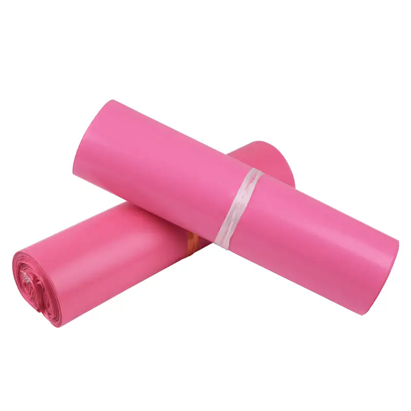 100% eco-friendly biodegradável rosa em tamanho completo, postagem expresso, poly flyer, plástico personalizado, impresso coringa, bolsas de gabinete
