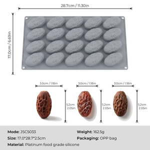 Factory 20 Cavity Jujube Shaped Silicone Mousse <b>Cake</b> <b>Mold</b> LFGB Platinum Food Grade Non Stick BPA Free Silicone Baking <b>Mold</b> - Product Image 3