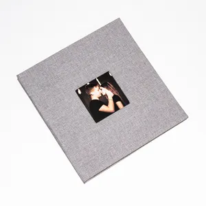 Álbuns de linho de fotos personalizados, álbum de memória do amor diy