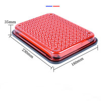 Feu de signalisation d'urgence LED rouge et bleu, lampe clignotante rectangulaire en PC, haute visibilité pour le sauvetage et le contrôle du trafic
