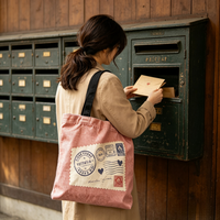 Sac de rangement zippé en toile personnalisé, écologique et réutilisable, pochette longue portable pour kits d'entretien de chaussures et produits de beauté