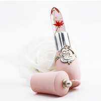 Rouge à lèvres transparent 6 couleurs, rouge à lèvres à fleurs séchées changeant de couleur en fonction de la température, hydratant, longue durée, végan, logo personnalisé