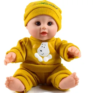 婴儿娃娃为女孩2021温暖橄榄黄色衣服重生婴儿娃娃DIY可爱娃娃玩具