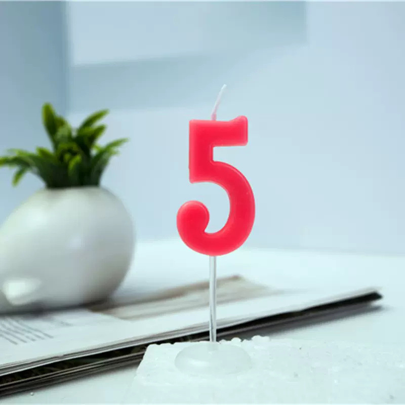 Bougies numérotées de couleurs mélangées 5