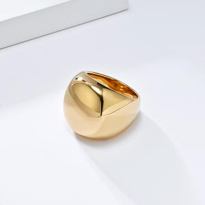 Anillo Minimalista de Acero Inoxidable con Espejo Exagerado, Chapado en Oro, Joyería de Moda Unisex, Regalo para Ocasiones Especiales, Venta Transfronteriza - Product Image 3