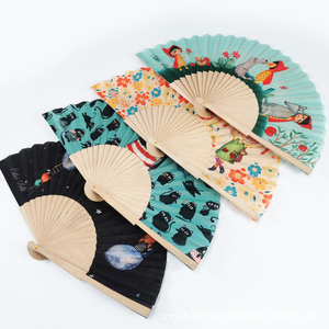 พัดไม้ไผ่พับได้ขนาด 13 นิ้ว สีสันสดใส แบบกำหนดเอง พัดกังฟู พัดเรฟ พัดคลัค - Product Image 4