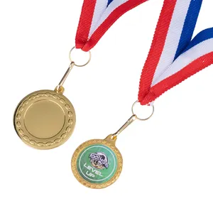 Vendita calda di alta qualità Tennis Taekwondo medaglia di metallo premio personalizzato Blank Running Sport medaglia di metallo con nastri