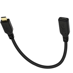 Câble d'extension USB 3.1 <span class=keywords><strong>6C</strong></span> à charge rapide 5V 3A, plaqué or, gaine en PVC, angle de 90 degrés, Type-C mâle vers femelle - Product Image 2