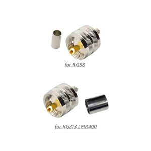 ขั้วต่อโคแอกเชียลแบบ PL259 UHF ตัวผู้ สำหรับสาย RG58 RG213 LMR400 - Product Image 1