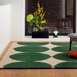 Tùy Chỉnh 13Mm Dày Nguyên Liệu Lụa Tay Tufted Mô Hình Hình Học Màu Xanh Lá Cây Hiện Đại Phong Cách Thảm Cho Phòng Ngủ Nhà Đơn Giản Thanh Lịch - Product Image 1