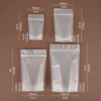 Sacs à fermeture éclair en plastique PE transparent mat écologiques en gros pour l'emballage de bonbons, de collations et d'aliments secs