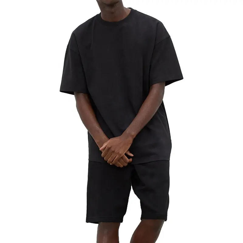 Short And T-shirt Wholesale China Custom Blank Black Short Sleeve Tee Shirts Plain Oversized Men Tshirt