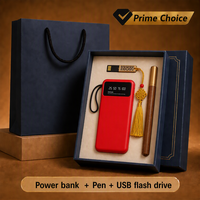Banque d'alimentation de luxe promotionnelle pour entreprise 10000mAh Stylo Clé USB personnalisée Kits exécutifs personnalisés Cadeau d'entreprise personnalisé