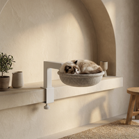 Yangyangpet Lit pour chat de bureau mural en carton solide avec fenêtre, GRS personnalisé, luxe, apaisant et durable