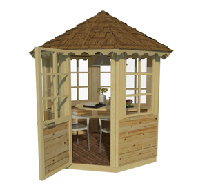 Stoccaggio all'aperto di legno capannone casa prefabbricata case piccolo casa l'immissione di dati di lavoro casa prefabbricata + case - Product Image 1