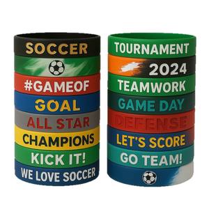 Pulseras de Silicona Personalizadas con Impresión de Alta Definición a una Cara, Regalos Conmemorativos para Ligas de Fútbol Escolar, Decorativas e Impermeables - Product Image 1