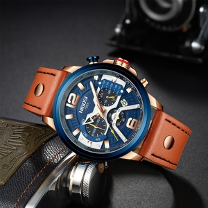 NIBOSI 2373 <span class=keywords><strong>Orologio</strong></span> Sportivo Casual da <span class=keywords><strong>Uomo</strong></span> Blu, <span class=keywords><strong>Marca</strong></span> di Lusso, <span class=keywords><strong>Orologio</strong></span> da Polso in Pelle, Cronografo alla Moda, Relogio Masculino - Product Image 4