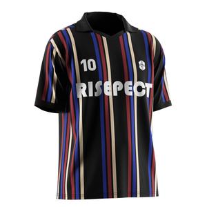 Maillot de football polo rayé à col en V avec inserts anti-humidité et tissage à séchage rapide, idéal pour les tournois - Product Image 5