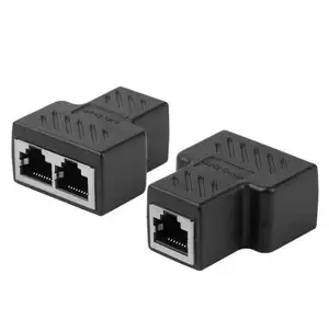 RJ45 adaptor Ethernet 1 sampai 2 Female Splitter Coupler LAN