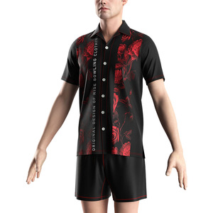 Secado rápido culturismo Crossfit secado rápido verano bolos Casual hombres bajo precio gimnasio camisa hombres botón para camisas - Product Image 5