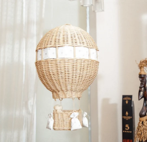 Di alta qualità in Rattan mongolfiera vivaio parete <span class=keywords><strong>Mobile</strong></span> appesa decorazioni per <span class=keywords><strong>soggiorno</strong></span> per la casa dei bambini Dexor - Product Image 3