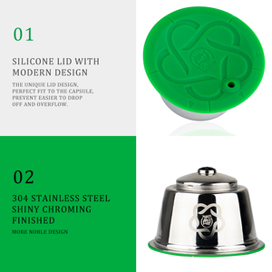 Mise à niveau <span class=keywords><strong>Vert</strong></span> Réutilisable Pour Acier <span class=keywords><strong>Dolce</strong></span> <span class=keywords><strong>Gusto</strong></span> Café <span class=keywords><strong>Capsule</strong></span> Plastique Machine Filtre Rechargeable Faire Conserver la meilleure faveur de café - Product Image 2