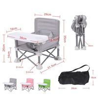 Chaise haute pliable pour bébé Prodigy 3-en-1, design moderne en plastique léger et écologique, chaise rehausseur pour tout-petit