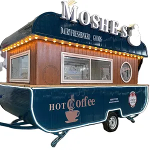 Oem Nieuwste Mobiele Fast Food Truck Van Hot Dog Ijs Diner Kiosk Hamburger Koffie Schip Type Karren