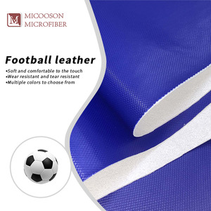 Rouleaux de faux cuir végétalien Rexine <span class=keywords><strong>synthétique</strong></span> durable en microfibre PU motif fini cuir artificiel pour volley-ball football - Product Image 1
