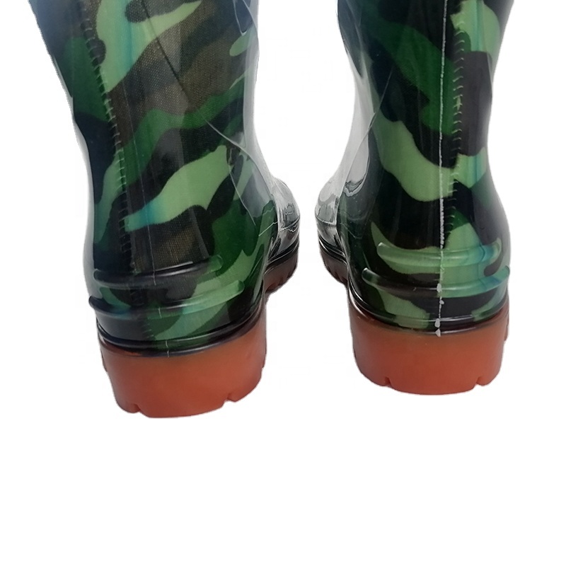 Камуфляжные дешевые высококачественные защитные сапоги из ПВХ, водонепроницаемые сапоги, мужские сапоги