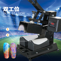 QS-HB Football jambières impression chaud dessin machine chaussettes genouillère plaque manchon impression transfert à chaud machine d'impression