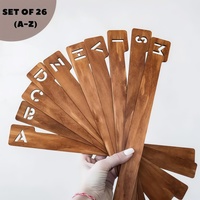 26 séparateurs de rangement en bois alphabétiques pour albums, CD, DVD, supports de livres et accessoires pour les passionnés de musique, boîte à albums