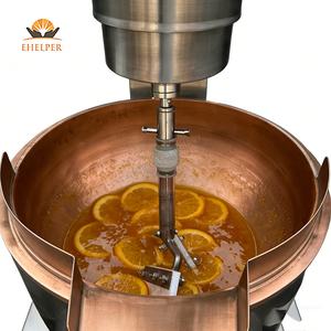 Cuisinière professionnelle inclinable en cuivre | Machine automatique de fabrication de bonbons 100-600L | Chauffage au gaz ou à l'huile thermique | Cuisson sans sucre brûlé - Product Image 4