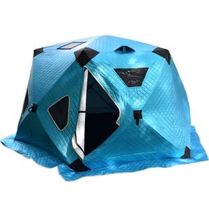 Tienda de Campaña Hexagonal para Sauna con Aislamiento Pesado, Diseño Resistente a la Intemperie con Puerto para Estufa Certificado para Uso en Invierno al Aire Libre - Product Image 4