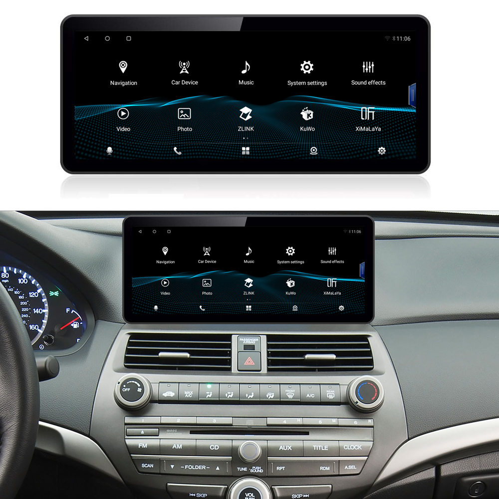 Top estrada 8 10 12.3 polegadas de Navegação GPS Android Núcleo LEVOU o Vídeo em Tela Carplay Stereo Auto DVD Player Do Carro Para Honda Accord 2018-2013