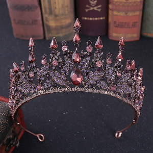 Tiara de Princesa de Estilo Europeo y Americano, Corona de Aleación de Plata con Cristales de Imitación para Novias, Accesorios para Vestidos de Novia - Product Image 3