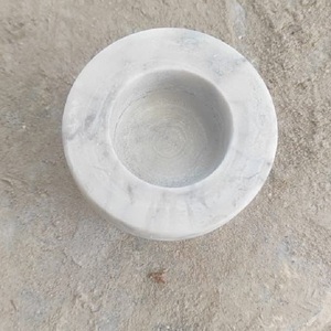 Durable High Quality Round Natural Marble Candle Holder Stone for Holiday Wedding Party Indoor Home Product at Great Price - Product Image 2