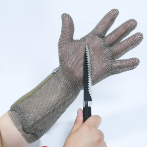 Gants en treillis métallique résistant aux coupures <span class=keywords><strong>de</strong></span> cuisine <span class=keywords><strong>de</strong></span> niveau 5 en gros Gants à chaîne anti-coupure pour la protection des mains et des bras - Product Image 1