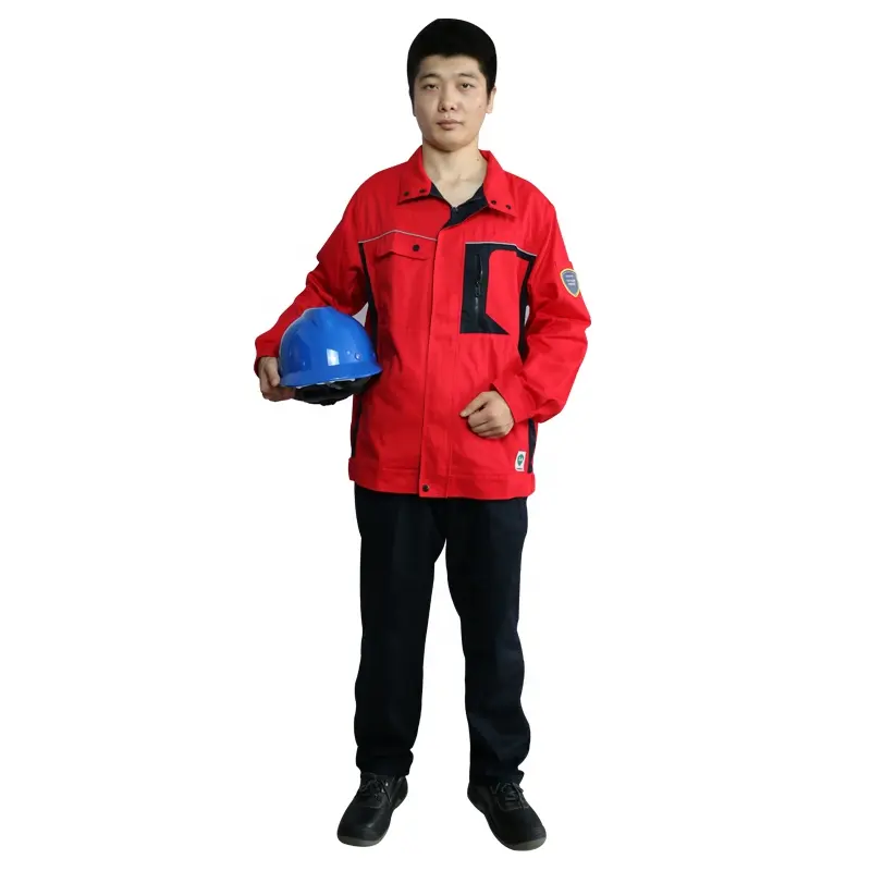 पेशेवर निर्माता यूनिसेक्स सुरक्षा जैकेट सूट Oem कस्टम लोगो पहनने प्रतिरोधी श्रम सूट कार्य क्षेत्र Workwear वर्दी