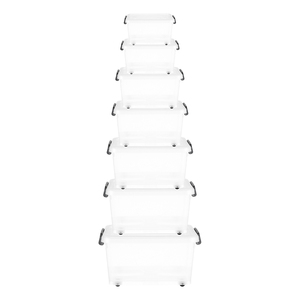 Boîte de rangement en <span class=keywords><strong>plastique</strong></span> transparente Huasu personnalisée de 35 <span class=keywords><strong>L</strong></span>, 50 <span class=keywords><strong>L</strong></span>, <span class=keywords><strong>60</strong></span> litres <span class=keywords><strong>avec</strong></span> <span class=keywords><strong>couvercle</strong></span> - Product Image 4